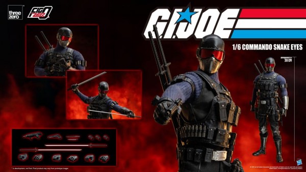 G.I. Joe FigZero Actionfigur 1/6 Commando Snake Eyes 30 cm