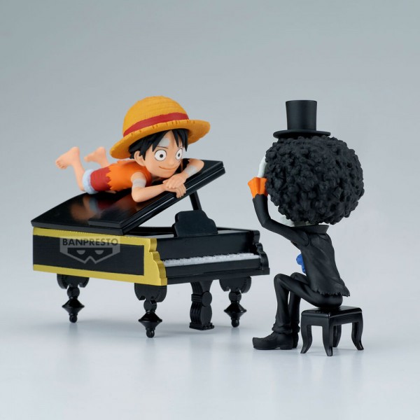 One Piece WCF Log Stories PVC Statue Luffy & Brook 8 cm