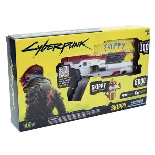 Cyberpunk 2077 Skippy Deluxe Blaster with Light-Up Stand - Previews Exclusive