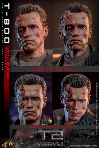 Terminator 2 Movie Masterpiece Action Figure 1/6 T-800 Battle Damaged Version 2.0 32 cm