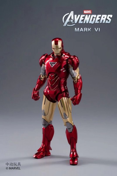 ZD Toys Action Figure 1/10 Iron Man Mark VI (Light-Up Version)