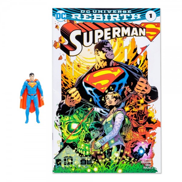 DC Page Punchers Action Figure &amp; Comic Superman (Rebirth)