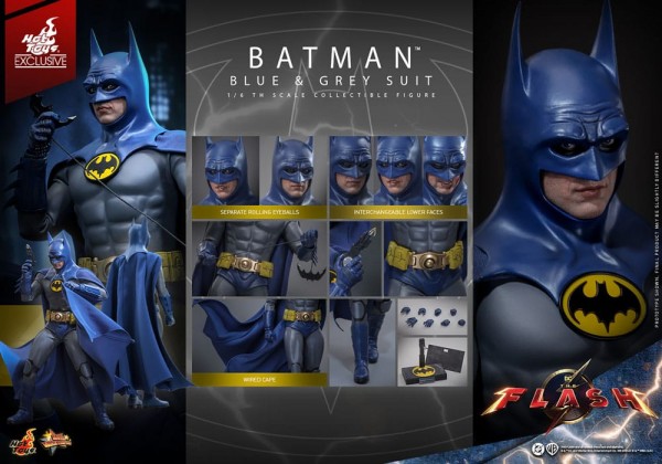 The Flash Movie Masterpiece Action Figure 1/6 Batman (Blue & Grey Suit) Limited Edition Hot Toys Exclusive 30 cm