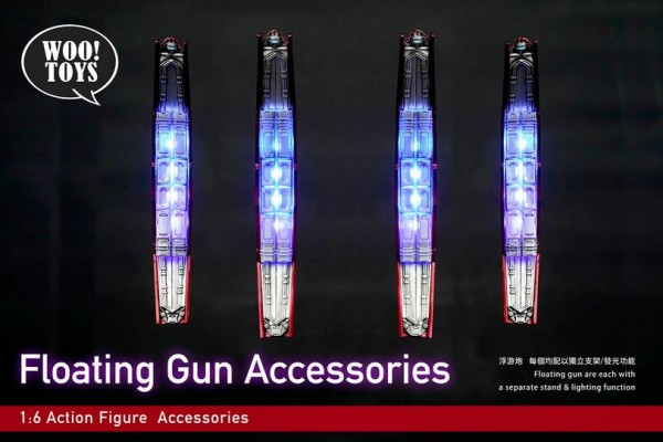 Woo Toys 1/6 Floating Gun Accessories with UV light hand guns set