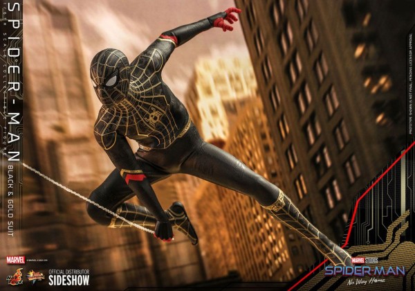 Spider-Man No Way Home Movie Masterpiece Action Figure 1/6 Spider-Man (Black & Gold Suit)