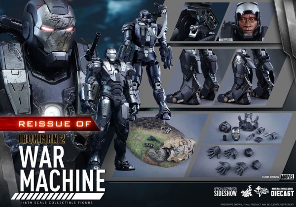 Iron Man 2 Movie Masterpiece Diecast Actionfigur 1/6 War Machine (Reissue)