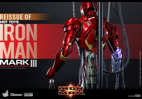 Iron Man Movie Masterpiece Action Figure 1/6 Iron Man Mark III (Construction Version)