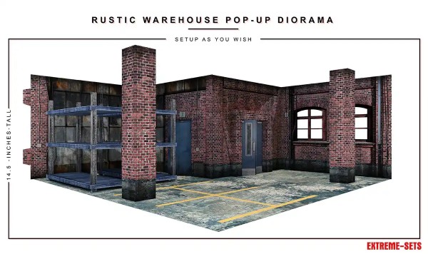 Extreme Sets Rustic Warehouse Pop-Up Diorama 1/12