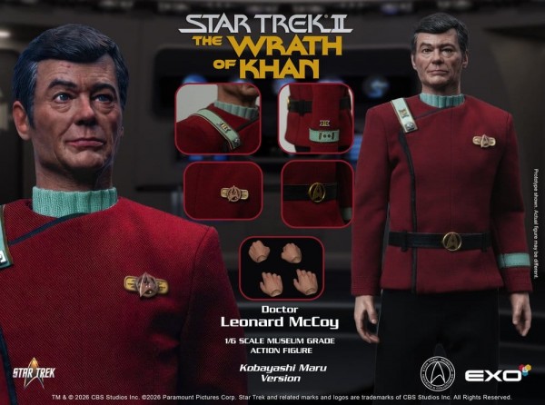 Star Trek II: Der Zorn des Khan Actionfigur 1/6 Dr. Leonard McCoy Kobayashi Maru Version 30 cm