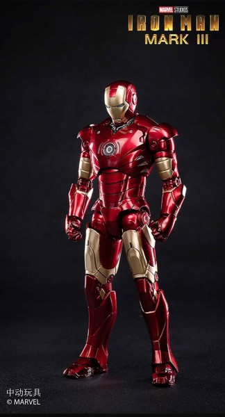 ZD Toys Actionfigur 1/10 Iron Man Mark III (Light-Up Version)