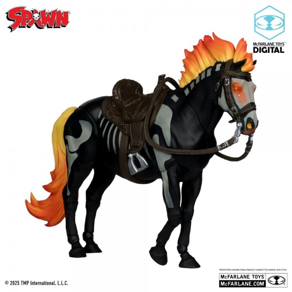 Spawn Actionfigur Bloodaxe mit Pferd (Spawn: The Dark Ages) (McFarlane Toys 30th Anniversary) (Gold