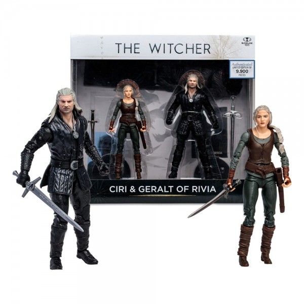 The Witcher Actionfigur Geralt und Ciri (Netflix Season 3) 18 cm