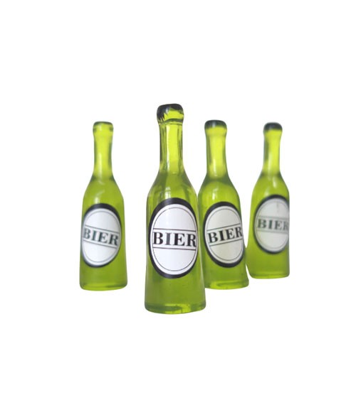 Miniature beer bottles - 3 cm - 4 pieces