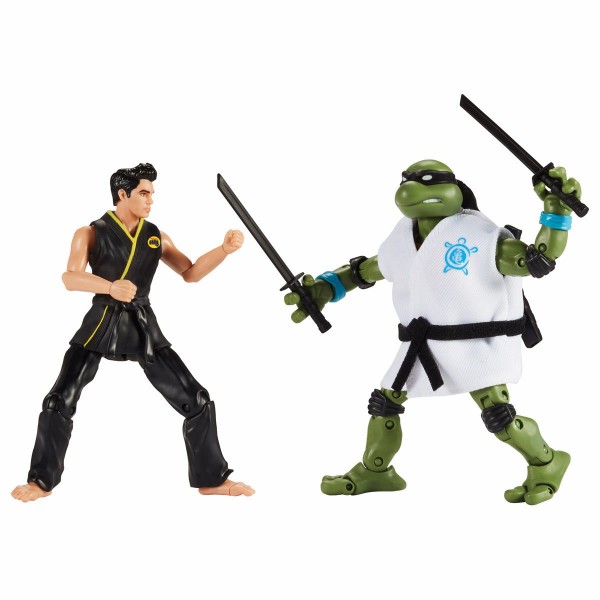 Teenage Mutant Ninja Turtles x Cobra Kai Action Figures Leonardo vs. Miguel Diaz (2-Pack)