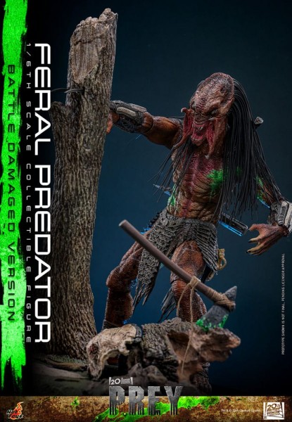 Prey Actionfigur 1/6 Feral Predator (Battle Damaged Version) 37 cm