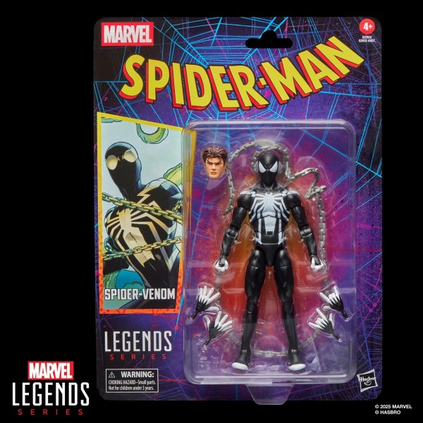 Spider-Man Marvel Legends Retro Cardback Spider-Venom Actionfigur