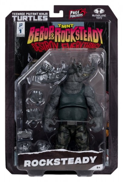 Teenage Mutant Ninja Turtles Page Punchers Actionfigur Rocksteady 17 cm