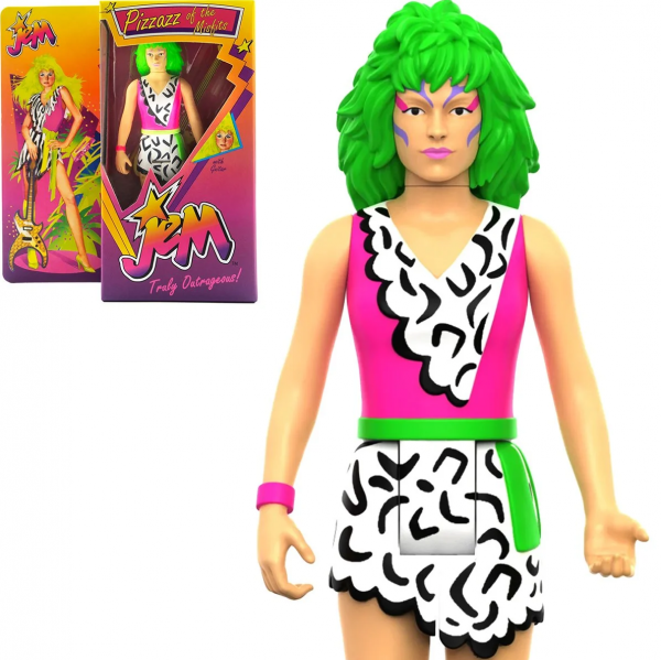 Jem and the Holograms ReAction Action Figure Pizzazz (Neon Retro Box) SDCC Exclusive