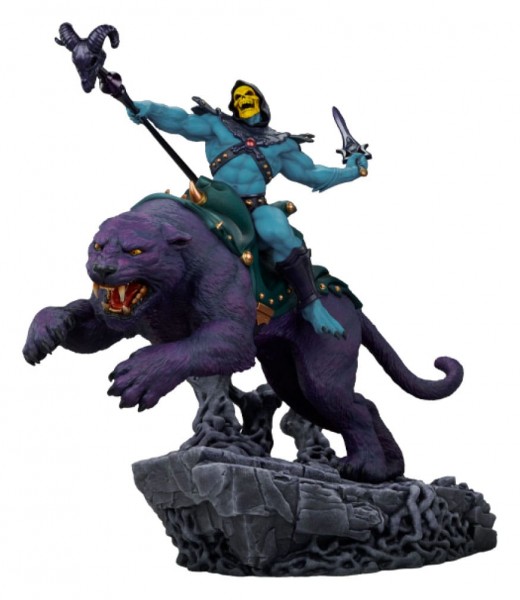 Masters of the Universe Statue Skeletor &amp; Panthor Classic Deluxe 62 cm