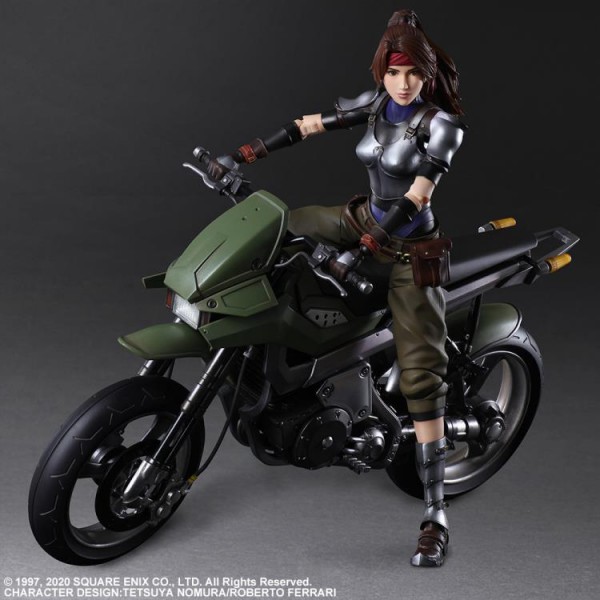 Final Fantasy VII Remake Play Arts Kai Action Figure Set Jessie & Motorcycle