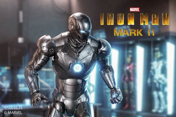 ZD Toys Action Figure 1/10 Iron Man Mark II (Light-Up Version)