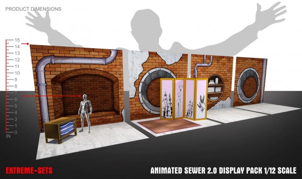 Extreme Sets Pop-Up Diorama Display Pack Animated Sewer 1/12