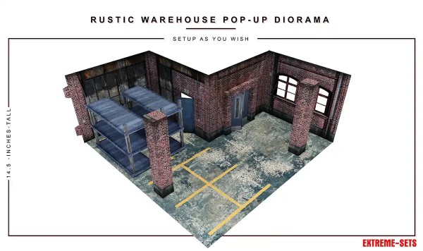 Extreme Sets Rustic Warehouse Pop-Up Diorama 1/12